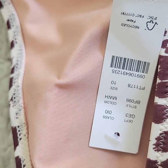 NEW J CREW ONE SHOULDER ruched Swin Suit In Leaopard Print Size 10 - Picture 11 of 16